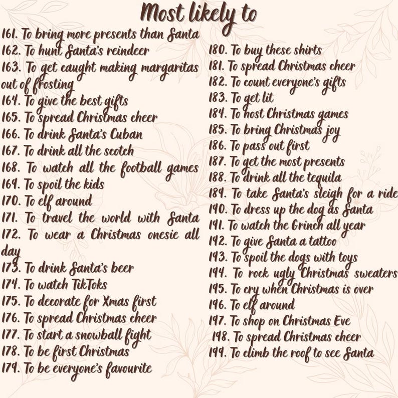 Most likely to, Custom Ugly Christmas Shirt, Personalized Ugly Christmas tee, Family Matching Christmas Tshirt, christmas party tee