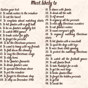 Most likely to, Custom Ugly Christmas Shirt, Personalized Ugly Christmas tee, Family Matching Christmas Tshirt, christmas party tee