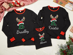 Family Matching Grinch Family Pajamas Personalized Christmas Family Pajamas w/Name, Monogram Christmas Gifts, Xmas Eve Family Matching Pjs