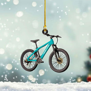 Personalized Bicycle Christmas Ornament: Acrylic Biker Gift