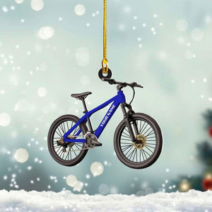 Personalized Bicycle Christmas Ornament: Acrylic Biker Gift