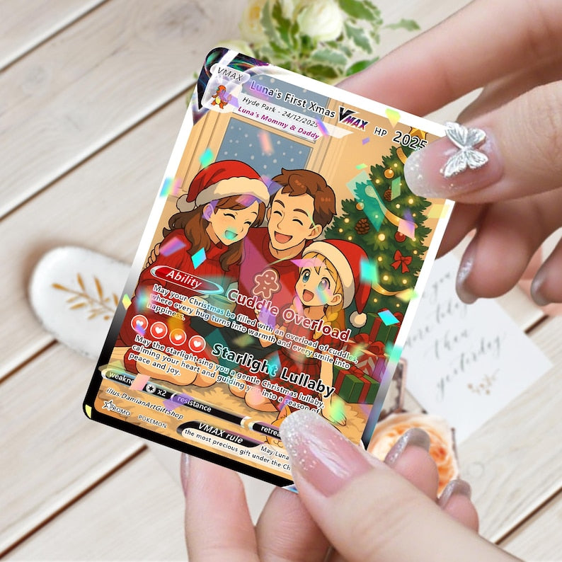 Personalized Poke Couple Anniversary Card, Custom Valentine's Day Gift for Couples, Anniversary Keepsake