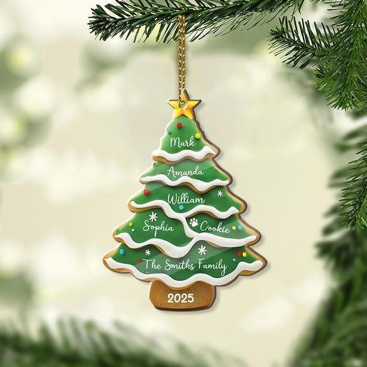 Personalized Family Christmas Ornament, Custom Family Tree Ornament, Family Name Ornament, Family Christmas Gift, Christmas Ornament 2025