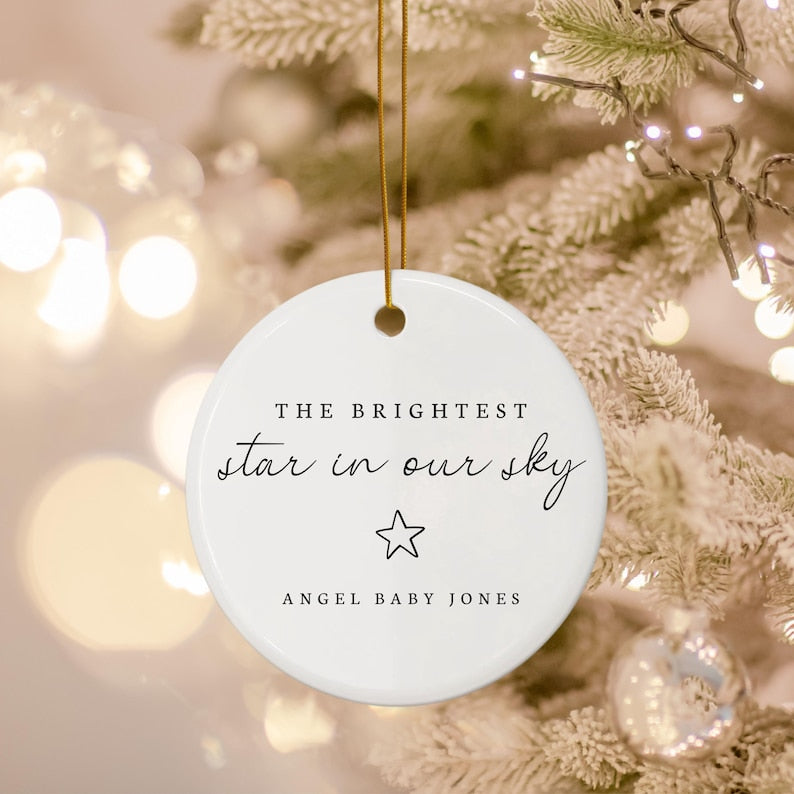 Baby Loss Custom Ornament Personalized Christmas Memorial Gift Miscarriage Stillborn Child Remembrance Present Angel Mom Sympathy Gifts