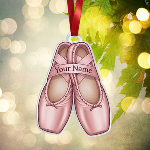 Personalized Ballerina Ornament: Acrylic Christmas Tree Decor or Dance Recital Gift; Little Girl Dancer Ornament Ballet Shoes Christmas Ornament 2025, Ballet Dancer Ornament Tree Hanger, Gift for Ba