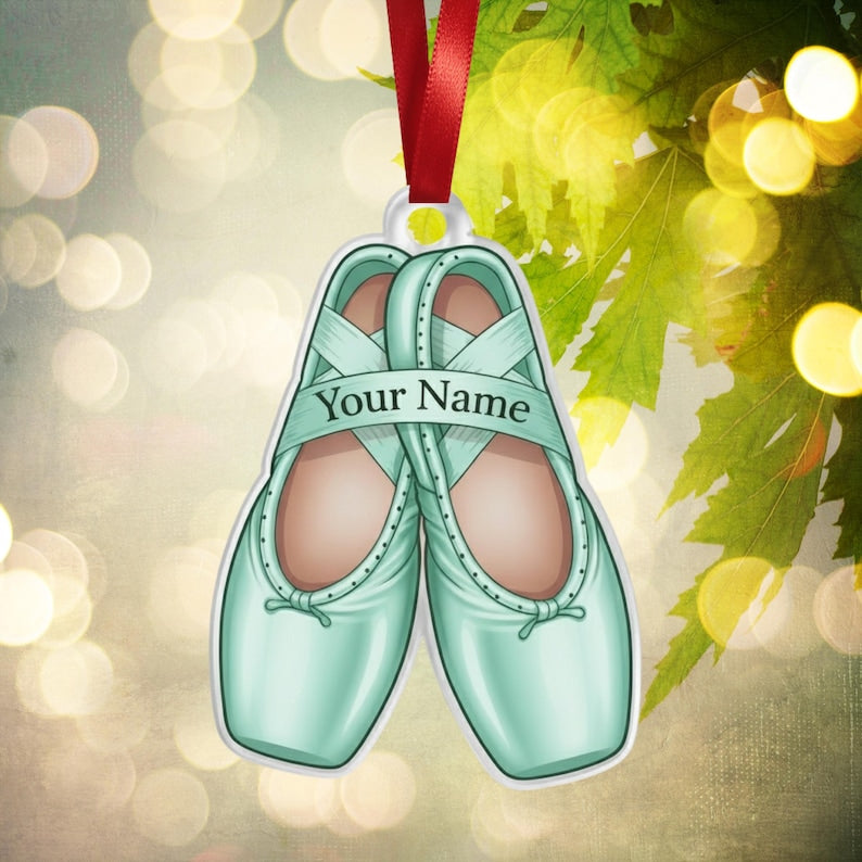 Personalized Ballerina Ornament: Acrylic Christmas Tree Decor or Dance Recital Gift; Little Girl Dancer Ornament Ballet Shoes Christmas Ornament 2025, Ballet Dancer Ornament Tree Hanger, Gift for Ba