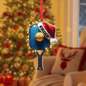 Personalized Pickleball Ornament: Custom Paddle & Ball Christmas Decor