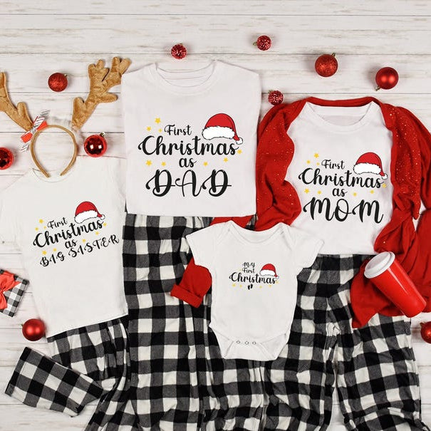 First Christmas of Family Shirt, First Christmas As Mommy, Personalized First Christmas Family Matching Shirt, My First Christmas Shirt