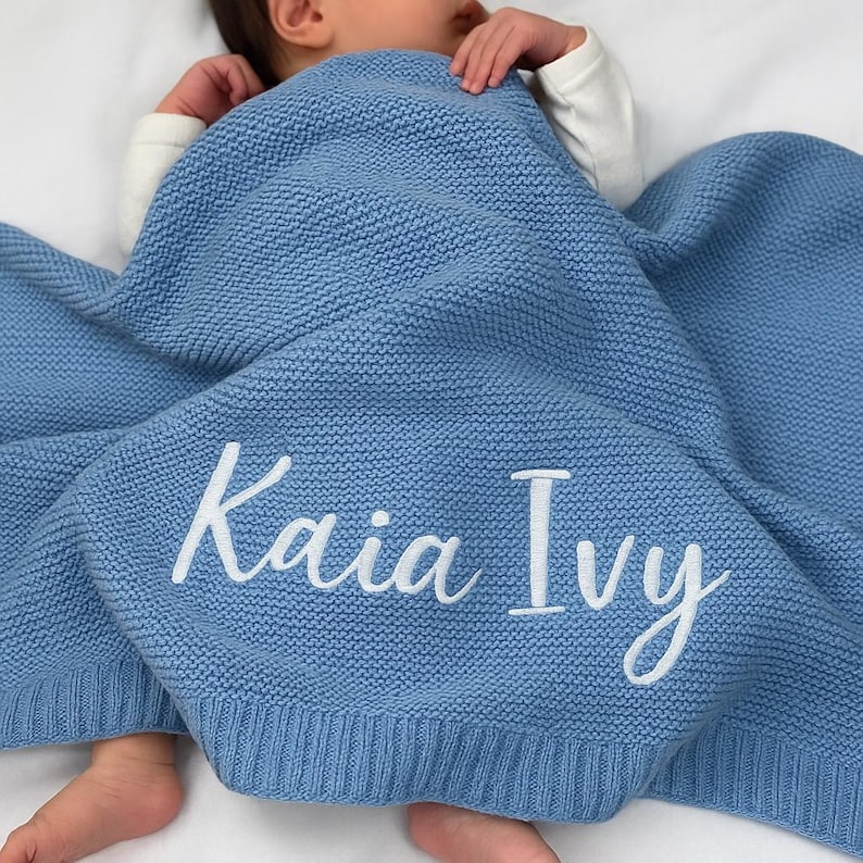 Personalized Baby Knit Blanket, Embroidered Baby Name Blanket, Newborn Cotton Blanket, Unique Baby Shower Gift, Newborn Blanket, Baby Shower Gift il_794xN.7191248419_6ljp.jpg