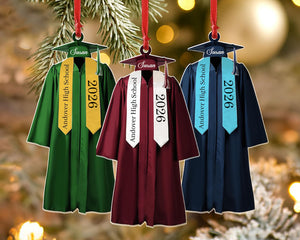 Personalized Graduation Ornament, Class of 2026 Ornament, High School Graduation Gift, College Graduated, New Graduate Gift, School Name