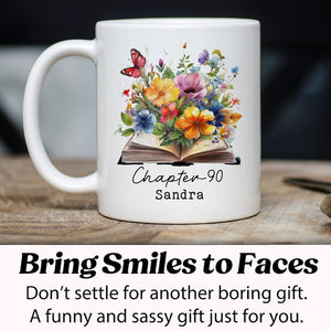 90th Birthday Gift for Women Turning 90 Year Old Birthday Mug for 90th Bday Funny Custom 90th Birthday Gift Idea Born in 1936 Chapter 90 Cup