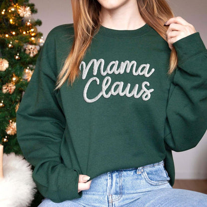 Custom Chenille YARN EMBROIDERED Sweatshirt, Custom Mama Claus shirt for Mimi, Nana, Christmas Gift for Grandma, Christmas Holiday Shirt il_794xN.7191673934_pn4s.jpg