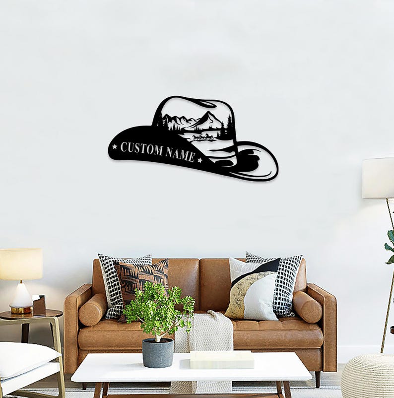 Western Cowboy Metal Sign, Custom Cowboy Name Sign,Cowboy Wall Art, Cowboy Ranch Sign,Western Horse Decor, Equestrian Sign, Cowboy Gift