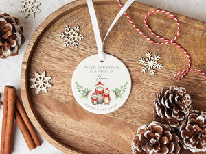 Family Christmas Ornament Personalised first Christmas as a family of three 2026