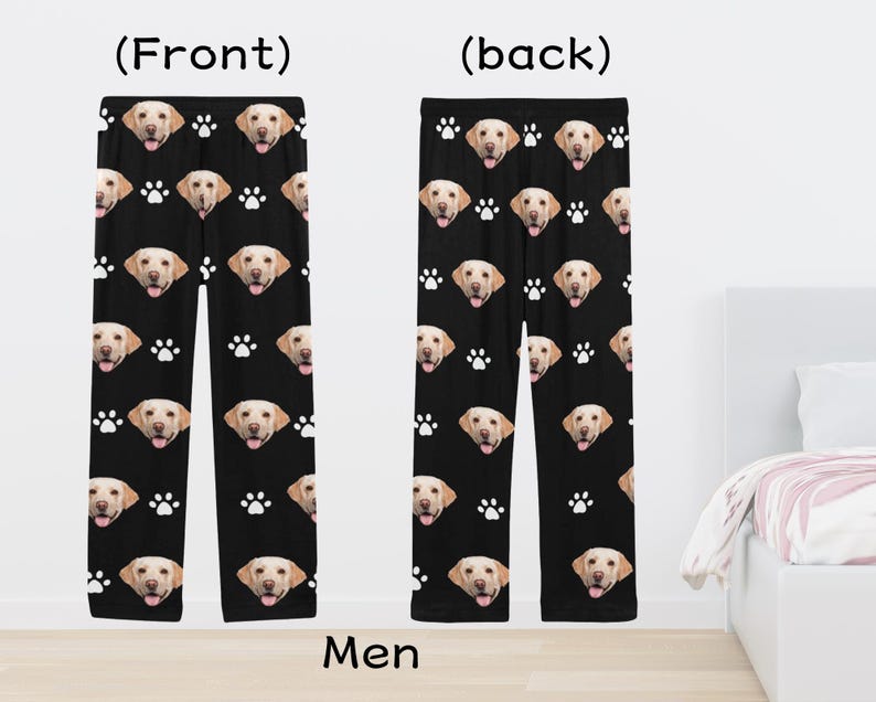 Custom Pet Pajama Pants,Personalized Pants Pajamas,Custom Pj Pants,Photo Pajama,Dog Pajamas,Christmas/Anniversary Photo Gift For Her Him