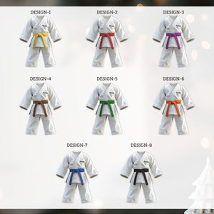 Personalized Karate Uniform Ornament, Custom Martial Arts Ornament, Karate Lover Ornament, Karate Belt with Name, Taekwondo Judo Christmas