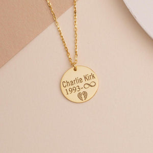 Freedom,Charlie Kirk Memorial Necklace, Justice for Charlie Tribute Jewelry, Freedom Keepsake Gift, Pray for Charlie Activist Pendant