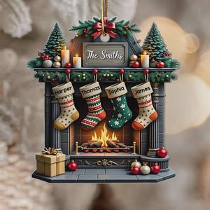 Custom Acrylic Christmas Ornament: Family Keepsake Gift, 2D Flat Ornament, Christmas Gift For Family