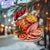 Funny Christmas Ham Ornament Ultra Realistic Honey Glazed Ham with Santa Hat, Festive Food Acrylic Decoration Holiday Gift, Tree hanging