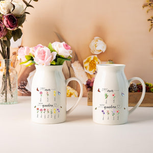 Unique Gifts for Grandma, First Mom Now Grandma Flower Vase, Birthday Gift, Mothers Day Gifts, Unique Gift For Mother/Nana/Nanny/Grandma