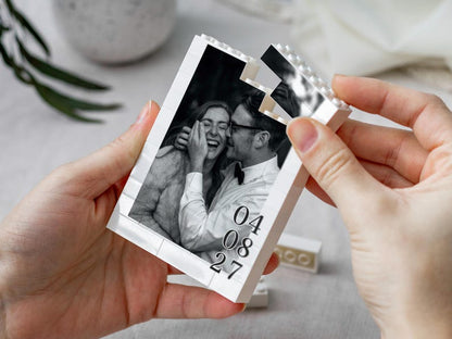 Personalised Couple Photo Gift, Anniversary Keepsake, Style Memory Block, Romantic Present, Gift For Couple, Wedding Anniversary Gift