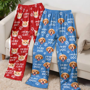 Custom Pet Photo Pajama Pants: Personalized Dog/Cat Portrait Sleepwear