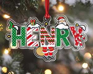 Personalized Kids Name Christmas Ornaments, New Baby Ornament, Custom Name Ornament, Baby Christmas Gift, Family Tree Ornament