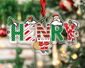 Personalized Kids Name Christmas Ornaments, New Baby Ornament, Custom Name Ornament, Baby Christmas Gift, Family Tree Ornament