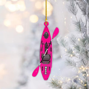 Personalized Kayak 2025 Ornament, Custom Name Ornament Christmas Present, Perfect Gift for Water Sports Enthusiasts, Beach Vacation Keepsake