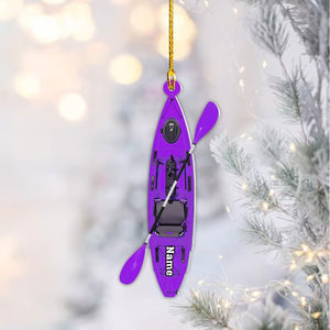 Personalized Kayak 2025 Ornament, Custom Name Ornament Christmas Present, Perfect Gift for Water Sports Enthusiasts, Beach Vacation Keepsake
