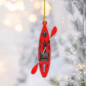Personalized Kayak 2025 Ornament, Custom Name Ornament Christmas Present, Perfect Gift for Water Sports Enthusiasts, Beach Vacation Keepsake