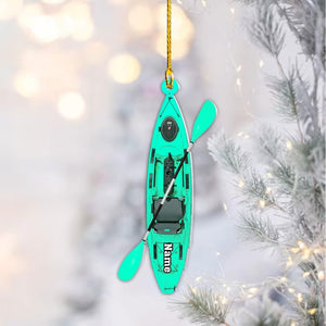 Personalized Kayak 2025 Ornament, Custom Name Ornament Christmas Present, Perfect Gift for Water Sports Enthusiasts, Beach Vacation Keepsake