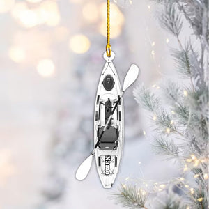 Personalized Kayak 2025 Ornament, Custom Name Ornament Christmas Present, Perfect Gift for Water Sports Enthusiasts, Beach Vacation Keepsake
