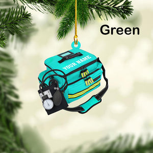 Personalized EMT Paramedic Bag Ornaments, Christmas Gifts For EMT Worker, Paramedic, First Responder Ornaments, Acrylic & Wood Ornaments