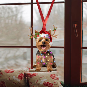 Yorkshire Terrier Christmas Ornament, Yorkie Dog Christmas Tree Ornament, Yorkie Dog Christmas Home Decor, Dog Lover Xmas Gift