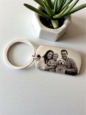 Photo Keyring Personalised Mother's Day Gift Nanny Stainless Steel - Custom Family & Couple Gift Nanna Keepsake Custom Present