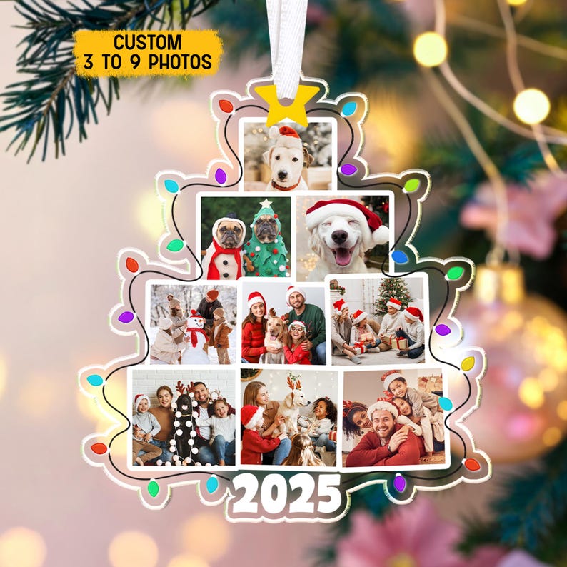 Photo Christmas Ornament 2025, Custom Photo Family Tree Ornament, Family Christmas Ornament, Christmas Tree Ornament 2025, Family Keepsake