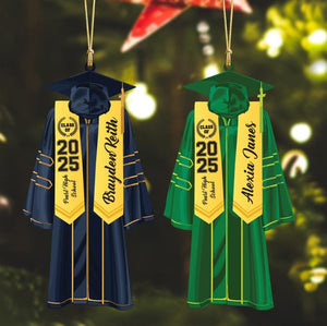 Personalized Graduation Ornament, Custom Class of 2025 Ornament, High School Graduation Gift, College Graduate Ornament, New Graduate Gift