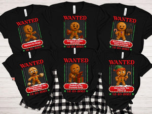 Christmas Matching Family Pajamas, Custom Holiday Crime PJs for Family, Gingerbread First Christmas Group Photo Outfit, Christmas Gift Shirt