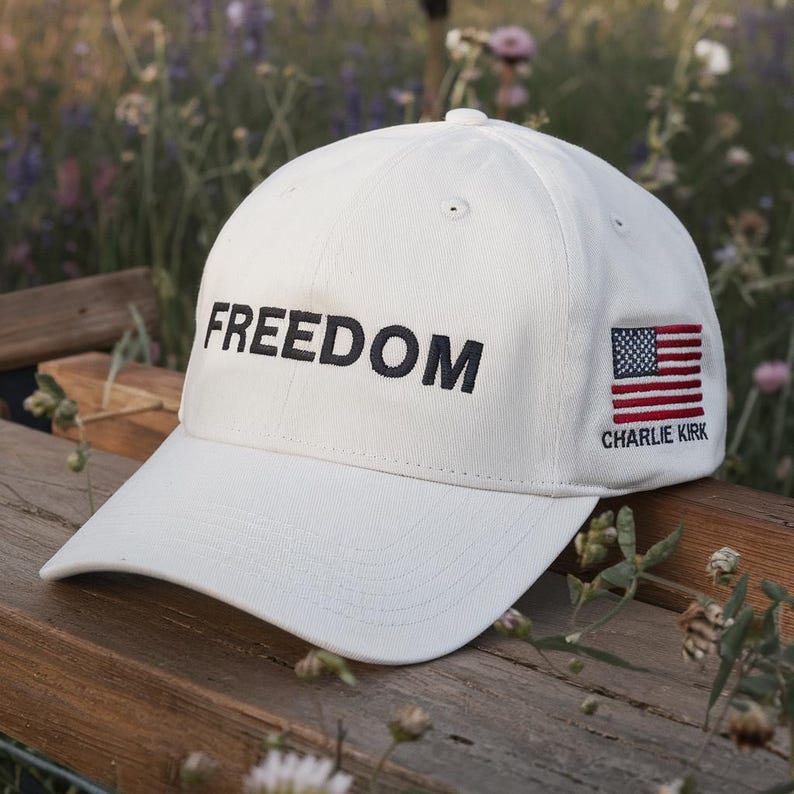 Charlie Kirk Freedom Embroidered Hat, In Memory of Charlie Kirk Cap, This Is The Turning Point Hat, Political Awareness Cap, Patriotic Hat