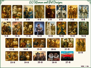 Pet Portrait, Family and pet custom portrait, funny custom portrait, Birthday Gift Ideas, human and pet portrait, birthday gift