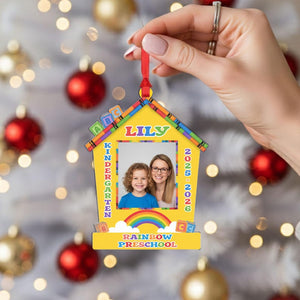 Personalized School Photo Ornament Custom Kindergarten Preschool Gift 2025 2026