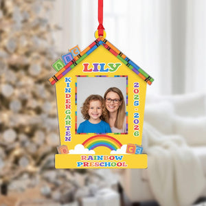 Personalized School Photo Ornament Custom Kindergarten Preschool Gift 2025 2026