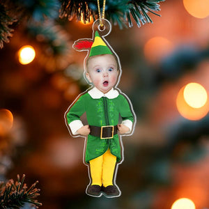 Custom Baby Face Acrylic Ornament: First Christmas Keepsake 2025