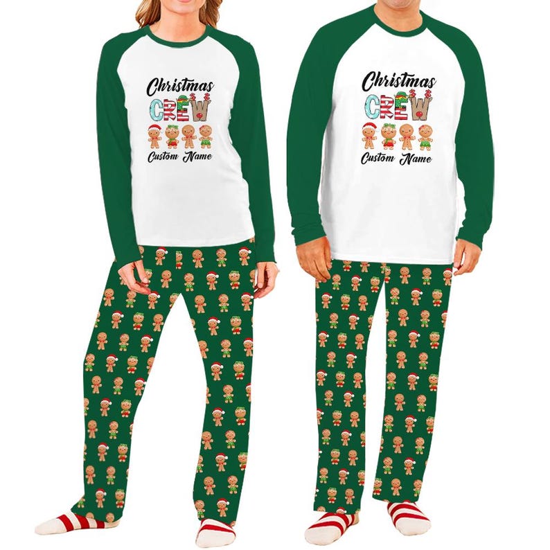Custom Gingerbread Christmas Pajamas: Matching Family PJs