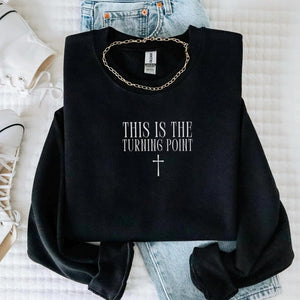 Embroidered This Is The Turning Point Sweatshirt, Charlie Kirk Crewneck, Pro Conservative Freedom Sweater, Patriotic Christian Apparel il_794xN.7204338098_ofw5.jpg