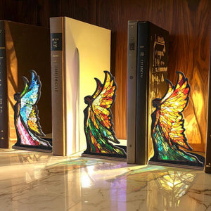 Fantasy Book Nook With Candle, Fairy Library Sign, Bookshelf Decor, Book Lover Gift, Mystical Book Lover & Reader Gift, Cozy Glow Book Decor