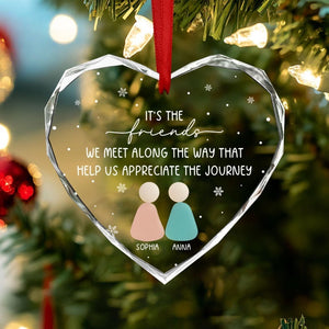 Custom Best Friends Christmas Ornament,Bestie Ornament 2025,Friendship Gift,Thank you Gift, Friendship Bestie Ornament, BFF Best Friend Gift
