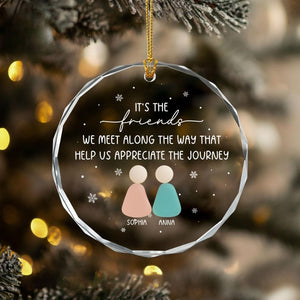Custom Best Friends Christmas Ornament,Bestie Ornament 2025,Friendship Gift,Thank you Gift, Friendship Bestie Ornament, BFF Best Friend Gift