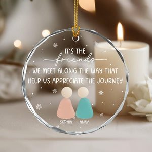 Custom Best Friends Christmas Ornament,Bestie Ornament 2025,Friendship Gift,Thank you Gift, Friendship Bestie Ornament, BFF Best Friend Gift